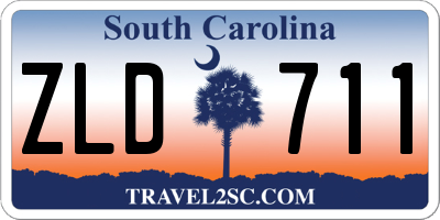 SC license plate ZLD711