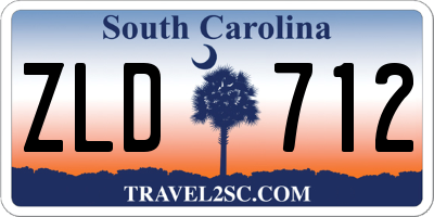 SC license plate ZLD712
