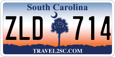 SC license plate ZLD714