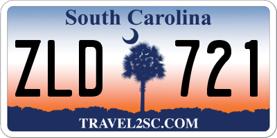 SC license plate ZLD721