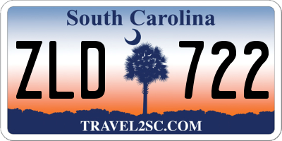 SC license plate ZLD722
