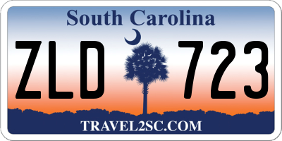 SC license plate ZLD723
