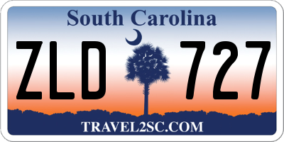 SC license plate ZLD727