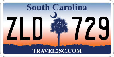 SC license plate ZLD729