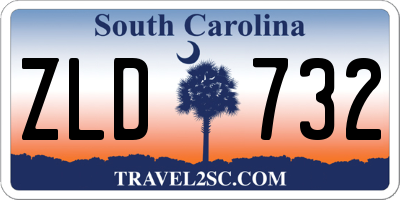 SC license plate ZLD732