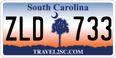 SC license plate ZLD733