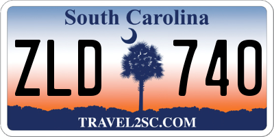 SC license plate ZLD740