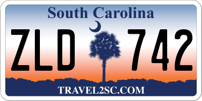 SC license plate ZLD742