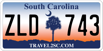SC license plate ZLD743