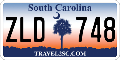 SC license plate ZLD748