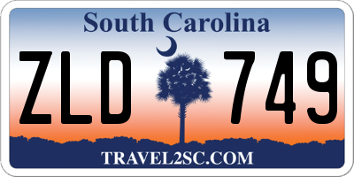 SC license plate ZLD749