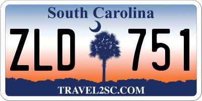 SC license plate ZLD751