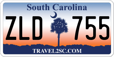 SC license plate ZLD755