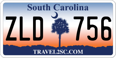 SC license plate ZLD756