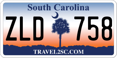 SC license plate ZLD758