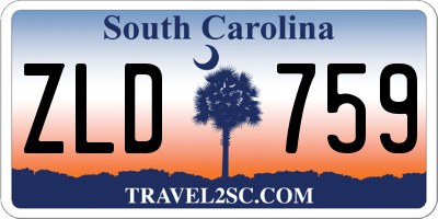 SC license plate ZLD759
