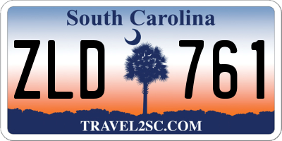 SC license plate ZLD761