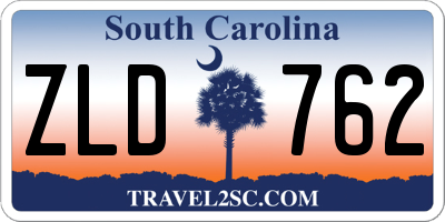 SC license plate ZLD762