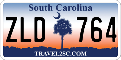 SC license plate ZLD764