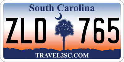 SC license plate ZLD765