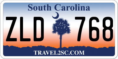 SC license plate ZLD768