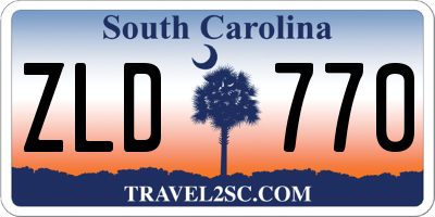 SC license plate ZLD770