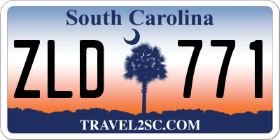 SC license plate ZLD771