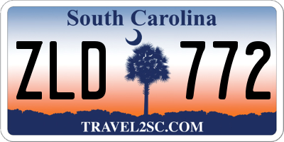 SC license plate ZLD772