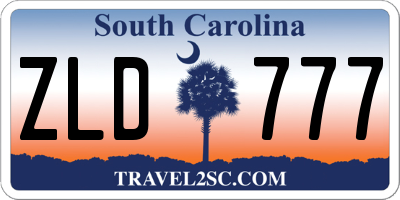 SC license plate ZLD777