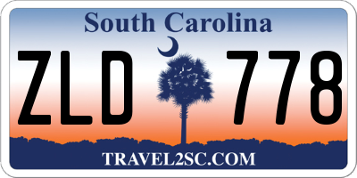SC license plate ZLD778