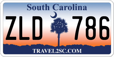 SC license plate ZLD786