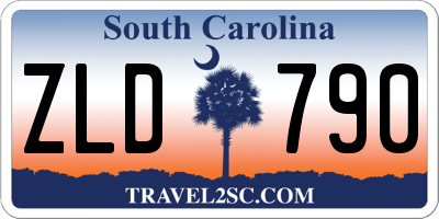 SC license plate ZLD790