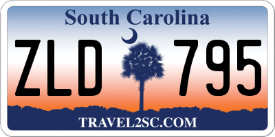 SC license plate ZLD795