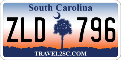 SC license plate ZLD796