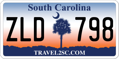 SC license plate ZLD798