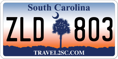 SC license plate ZLD803