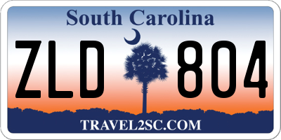 SC license plate ZLD804