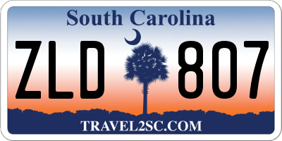 SC license plate ZLD807