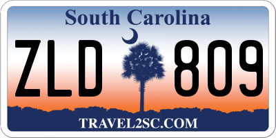 SC license plate ZLD809
