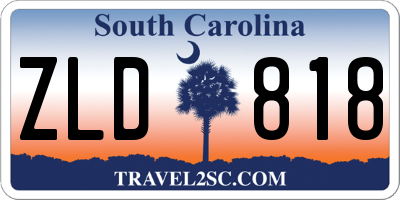 SC license plate ZLD818