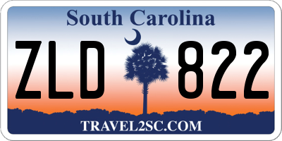 SC license plate ZLD822