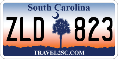 SC license plate ZLD823