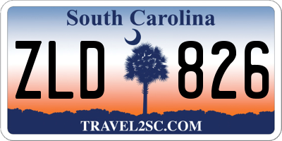 SC license plate ZLD826