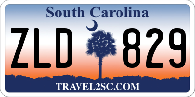 SC license plate ZLD829