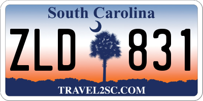 SC license plate ZLD831