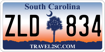 SC license plate ZLD834