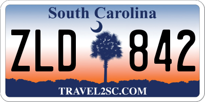 SC license plate ZLD842