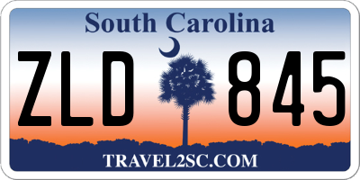 SC license plate ZLD845