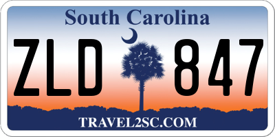SC license plate ZLD847