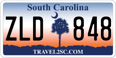 SC license plate ZLD848